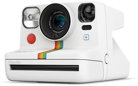 Polaroid Now+ White - Câmera de filme instantânea do tipo I Bluetooth, com conjunto de filtros de lente de bônus