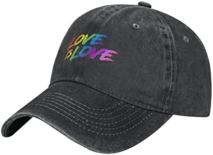 Waldeal Love Is Love Rainbow Gunflower Baseball Cap vintage LGBT Gay Lesbian Pride Hat for Men Women