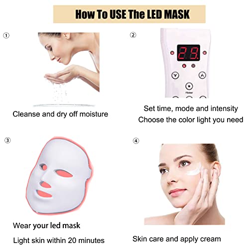 7 color l-e-d máscara face lumin terapia cobsvika