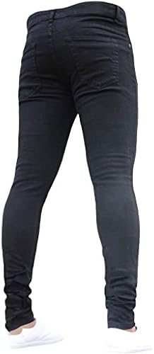 Jeans jeans de jeans de jeans magros e magros do NYYBW MEN - 2022 Fashion Skinny calças de jeans confortáveis ​​de jeans