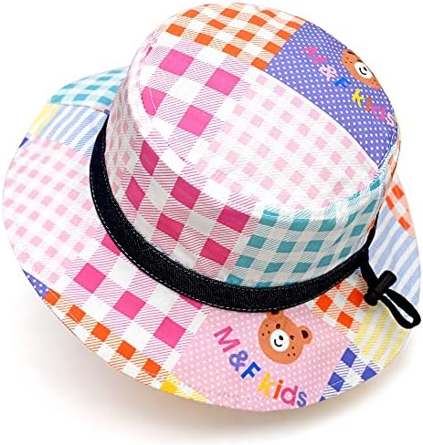 Zgboaht moda chapéu de sol para crianças meninas menina de verão chapé chapé os chapéus de algodão ajustável anti-uv 1-6t