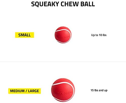 Playology Squeaky Chew Ball Dog Toy Beef Scent, pequeno, vermelho