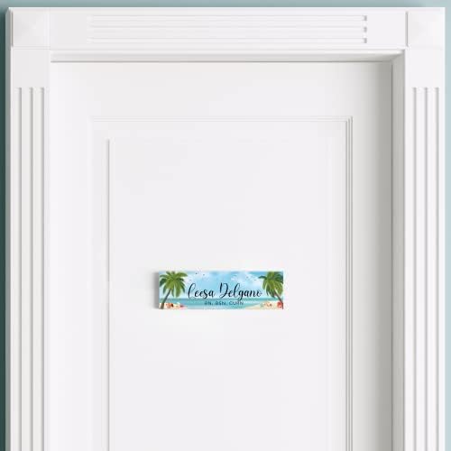 Artblox Sinais de porta personalizados para escritório impresso em placas de nomes de vidro de acrílico transpar