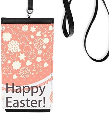 Festival de Páscoa feliz fofa colorida de ovo de ovo, bolsa de carteira para celular, bolsa preta de bolsa preta