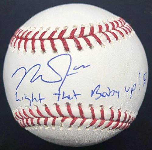 Mike Trout Light That Baby Up Assinated Baseball MLB Hologram Holograma - Baseballs autografados