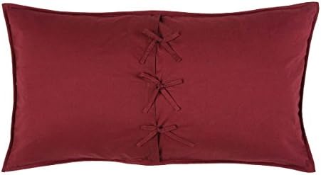 VHC Brands Ninepatch Star Standard Proassh capa com apliques de fronteira de 2 21x30 acessórios para roupas de cama, Borgonha