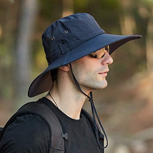 Moda masculino chapéu de sol dobrável Proteção à prova d'água Pescador boné largo birm boonie chapéu para pesca no jardim de caminhada