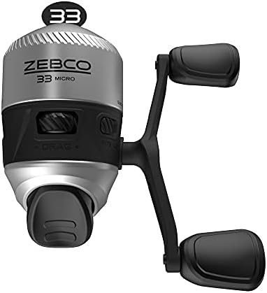 ZEBCO 33 Micro Spincast Fishing Reel, Tamanho 10 Cartilheiro, Recuperação alterável à direita ou à esquerda, alerta de