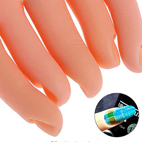 Prática de unhas para iniciantes Modelo de dedos falsos Exercícios de manicure reutilizados para o treinamento de acrílico
