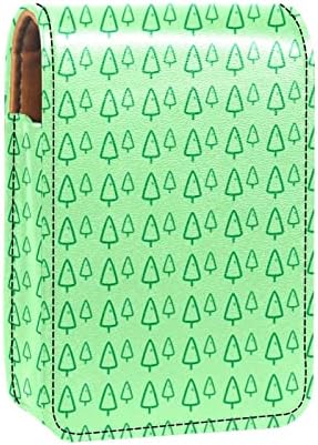Caixa de batom Oryuekan com espelho bolsa de maquiagem portátil fofa bolsa cosmética, árvore verde de desenho animado