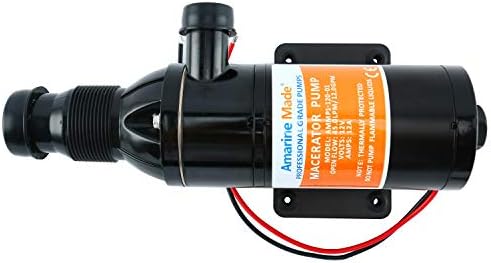Amarine Made Macerator Water Water Bomba 12V 12 gpm Novo recurso anti-entupimento para RV Marine Trailer Toilet Sewer Priming