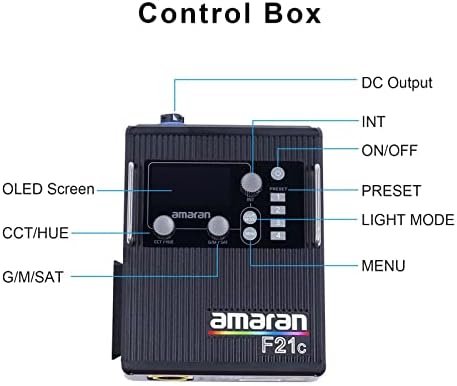 Aputure Amaran F21C RGBWW LED LED flexível Luz 2500k ~ 7500k, 100w, 15 Iluminação FX com favo de mel