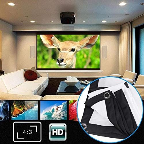 Liruxun 4/3 Tabela de tecido Fast Fold Table Holding Projeção cortina para projeção para 3D LED Home Theatre Smart Movie Projectors