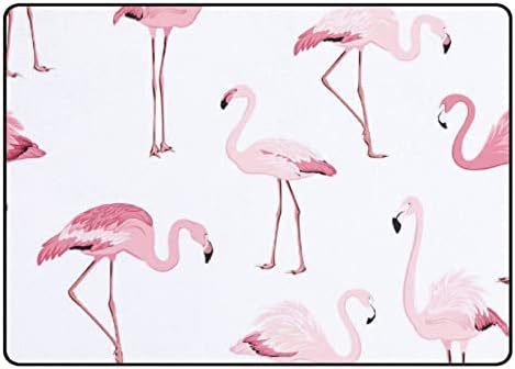 Xollar 80 x 58 em tapetes de área grande da área exótica Flamingo Birds Berçário mole Baby Playmat Rug para a sala de estar da