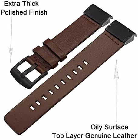 Ilazi 26 22 22mm Sport Sport Leather Watch Strap Bracelet Rapleling para Garmin Fenix ​​6x 6 6s Pro 5x 5s mais 3HR