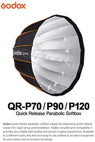 Godox qr-p70 70 cm qr-p90 90 cm qr-p120 120 cm liberação rápida parabólica profunda SoftBox + grade de favo de mel para bowens Mount