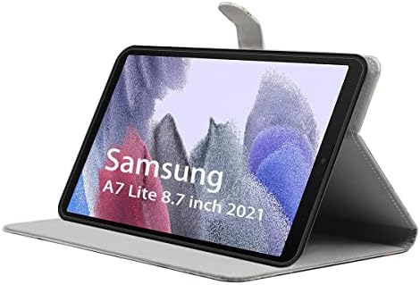 Caso YHB para Samsung Galaxy Tab A7 Lite Tablet de 8,7 polegadas 2021, Caso de proteção dobrável de couro Slim PU