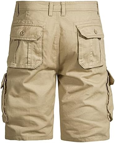 Ozmmyan Men Cargo Shorts Relaxado Fit Solid Secret