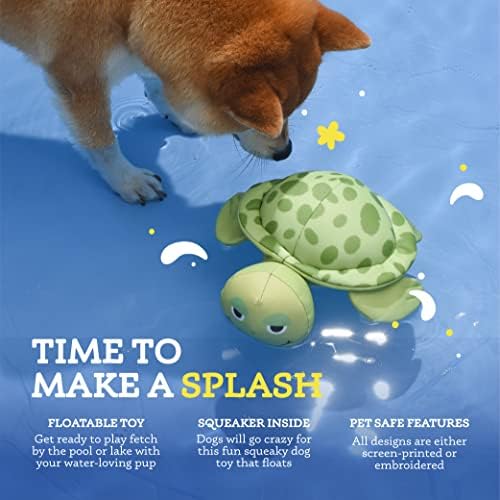 Wags & Wiggles: Tartaruga do mar de 9 | Um brinquedo de cachorro flutuante Tartaruga marinha fofa para piscina ou lago