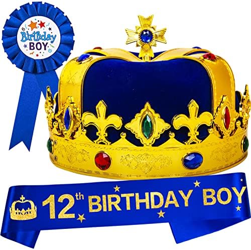 Presentes de 12º aniversário para meninos, 12º aniversário Hat Boys, 12º aniversário rei, 12 anos, garoto de 12 aniversaria