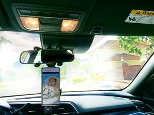 Carro de telefone celular Zelica no espelho traseiro Montagem do pára -brisa no espelho retrovisor | Forte durável, 360 ° rotativo