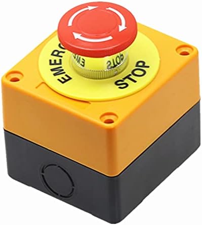 TWRQA 1PCS CHELL SIGN Press botão Pressionamento DPST Cogumelo Botão de parada de emergência AC 660V 10A NO+NC Lay37-11Zs