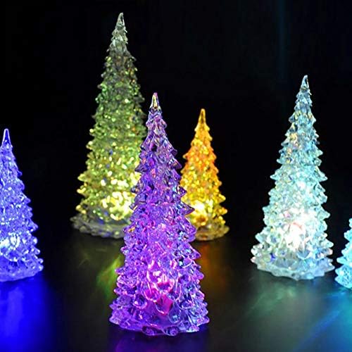 Ochine pré-iluminada árvore artificial de Natal Mini, árvore de Natal Treça Vintage Tabetropagem Decoração de Natal