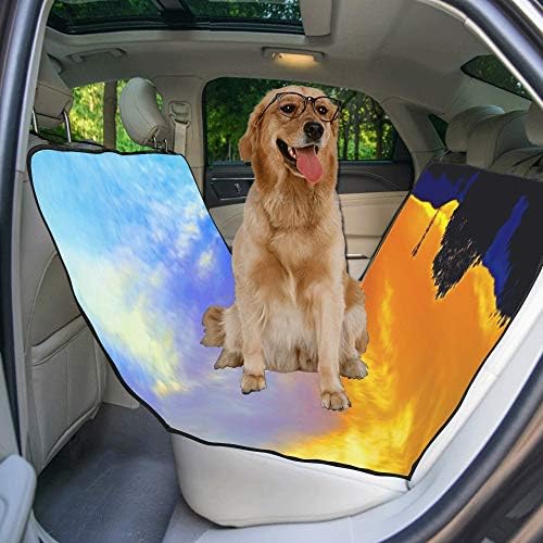 Capa de assento de cão enevotx personalizado belas cenários de impressão de impressão capas de assento de carro para cães