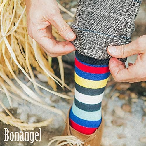 Meias de vestido divertidas de Bonangel, coloridas, pacote de equipes de novidades engraçadas, meias de arte