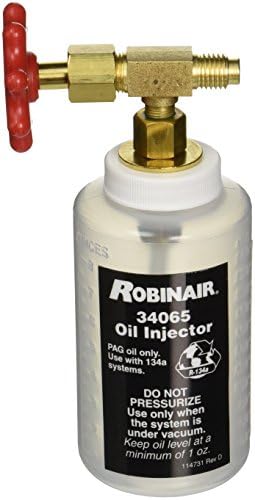 Robinair 34065 R-134A Injetor de óleo com ajuste de 1/2 ACME