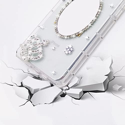 Tinton Compatível com iPhone 13 PERFUME BRAMANHA CASA DE LUMA BLING MAIXA MAIXA MENINHO PARA MULHERS GIRLS, elegante Diamante Crystal