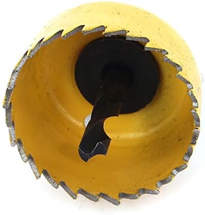 X-Dree 3/4-5 polegadas Corte dia DIA Broca de perfuração de aço carbono Kit de serra de broca 16 em 1 amarelo (3-4-5