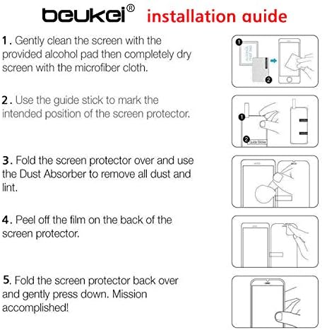 Beukei Compatível para Motorola Moto G30 / Moto G50 Protetor de tela Temperado de vidro, sensível ao toque, amigável de casos,