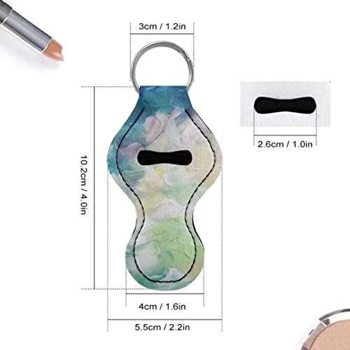 Dolyues Chapstick Holder Keychain Soft Lips Cover Case Holder com estiramento leve Mini Mini Makeup Lips Case de lábios