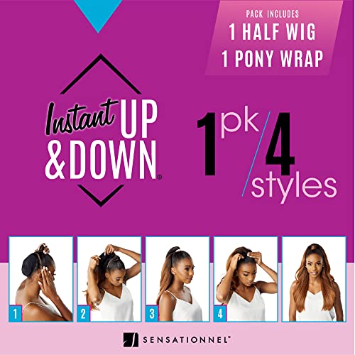 Sensationnel Instant Updrown Halfwig Pony - Tecer instantâneo para cima e para baixo 4 estilo em 1 Half Wig Pony String