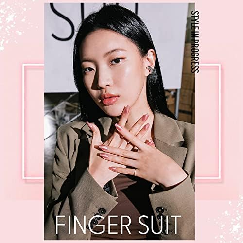 Caixão de Finger Suit de traje de dedo 40pcs, unhas falsas quadradas para mulheres projetadas para os dedos, as unhas