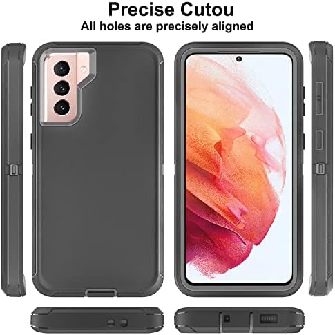 Hong-amy para o caso S21 Plus, Case Samsung Galaxy S21 Plus com Protetor de tela TPU flexível de auto-cicatrização [2 pacote], 3 em
