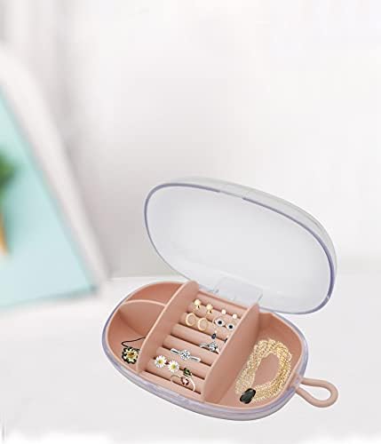 Caixa de jóias rosa Xufan, organizador de jóias pequenas ， Jóias de viagem, caixa de joias pequenas para brincos de meninas, anéis,