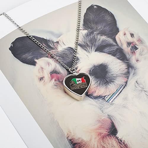 Itália Flag Roma Colosseum Pet Urn Colar para Pet's Cat's Ashes's Keepsake Pingente Memorial Jewelry Gifts
