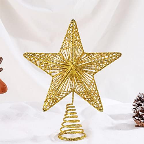 Weimay Christmas Star Tree Tree Topper Metal Glitled Christmas Tree Topper Star Treetop Decoration for Christmas Tree Home