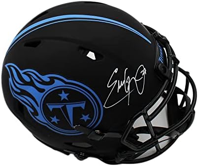 Eddie George assinou o Tennessee Titans Speed ​​Eclipse NFL Capacete - Capacetes Autografados da NFL