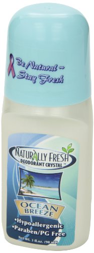 Desodorante naturalmente fresco, rolo, brisa oceânica, garrafas de 3 onças