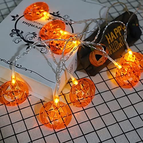 Decoração interna de halloween shitou Halloween interno e externo Lanterna de abóbora Recarinha 5 metros 20 Bateria da lâmpada