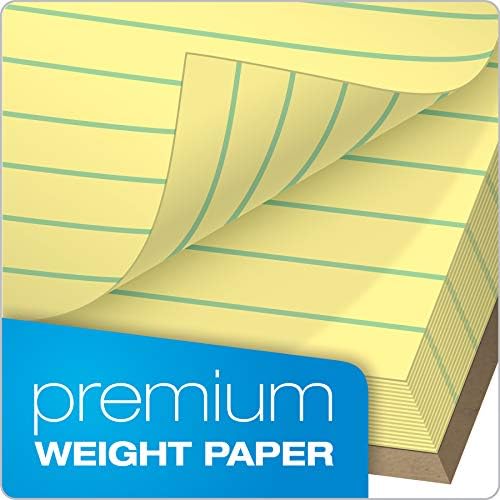 Tops Docket Gold Writing Pads, 8-1/2 x 11-3/4, regra legal, papel canário, perfurado, 50 folhas, 6 pacote