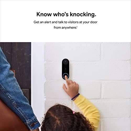 Google Nest Doorbell - Anteriormente Nest Hello - Video Doorbell com streaming 24/7 - Câmera de smart smartbell para