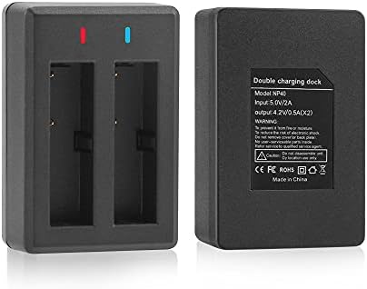 Bateria de Geekam NP-40, bateria recarregável de 1500mAh com carregador duplo USB para câmera de vídeo Camerans