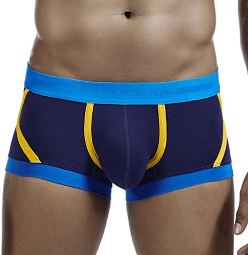 Roupa íntima atlética masculino respirável confortável cintura baixa sexy respirável cor de cor sólida boxer
