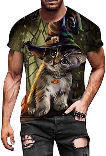 Camiseta gráfica de animais de moda para homens, camiseta estampada em 3D Tops casuais de mangas curtas de mangas curtas