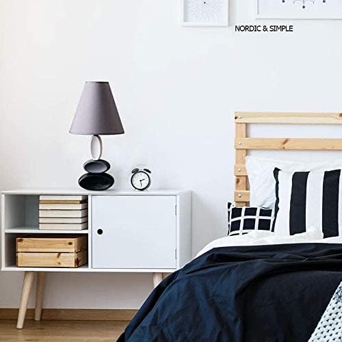 Lâmpada de cabeceira de cabeceira LED E27 Cerâmica contemporânea preta branca branca irregular geométrica sala de estar