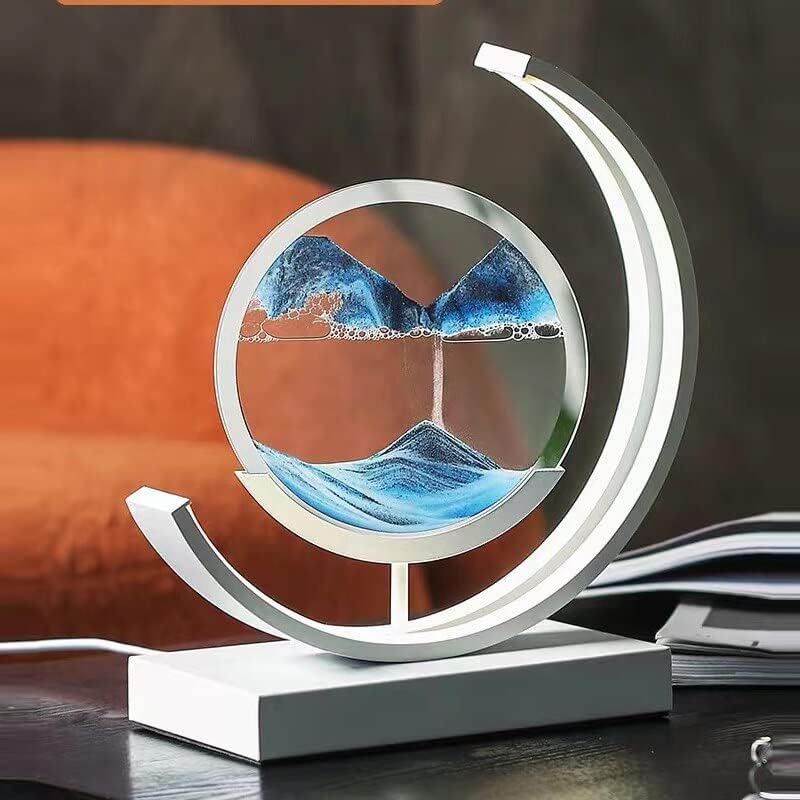 JJry Quicksand Painting-Table Lamp-3D Hourglass Led Home Sand Cenine